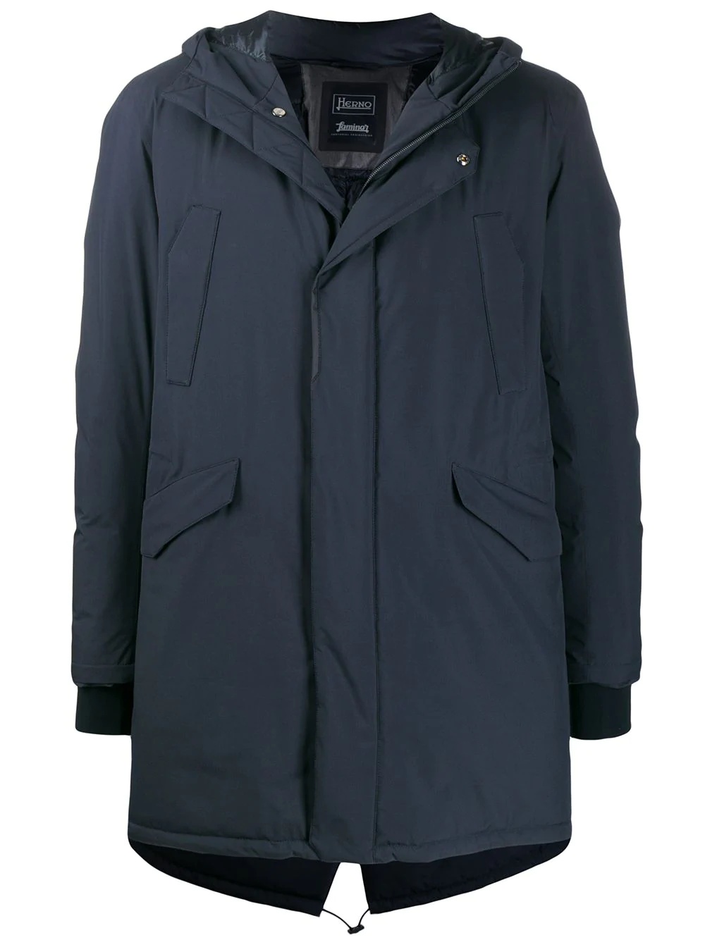 hooded parka coat - 1