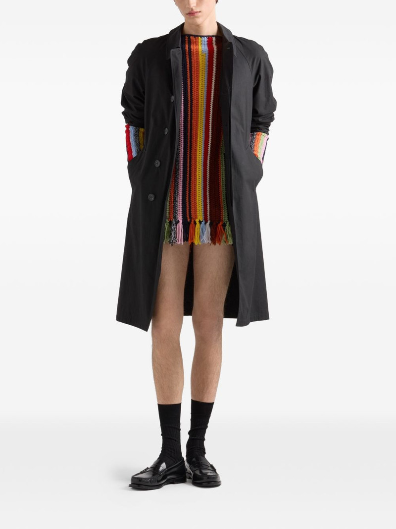 Prada fringed boat-neck sweater outlook