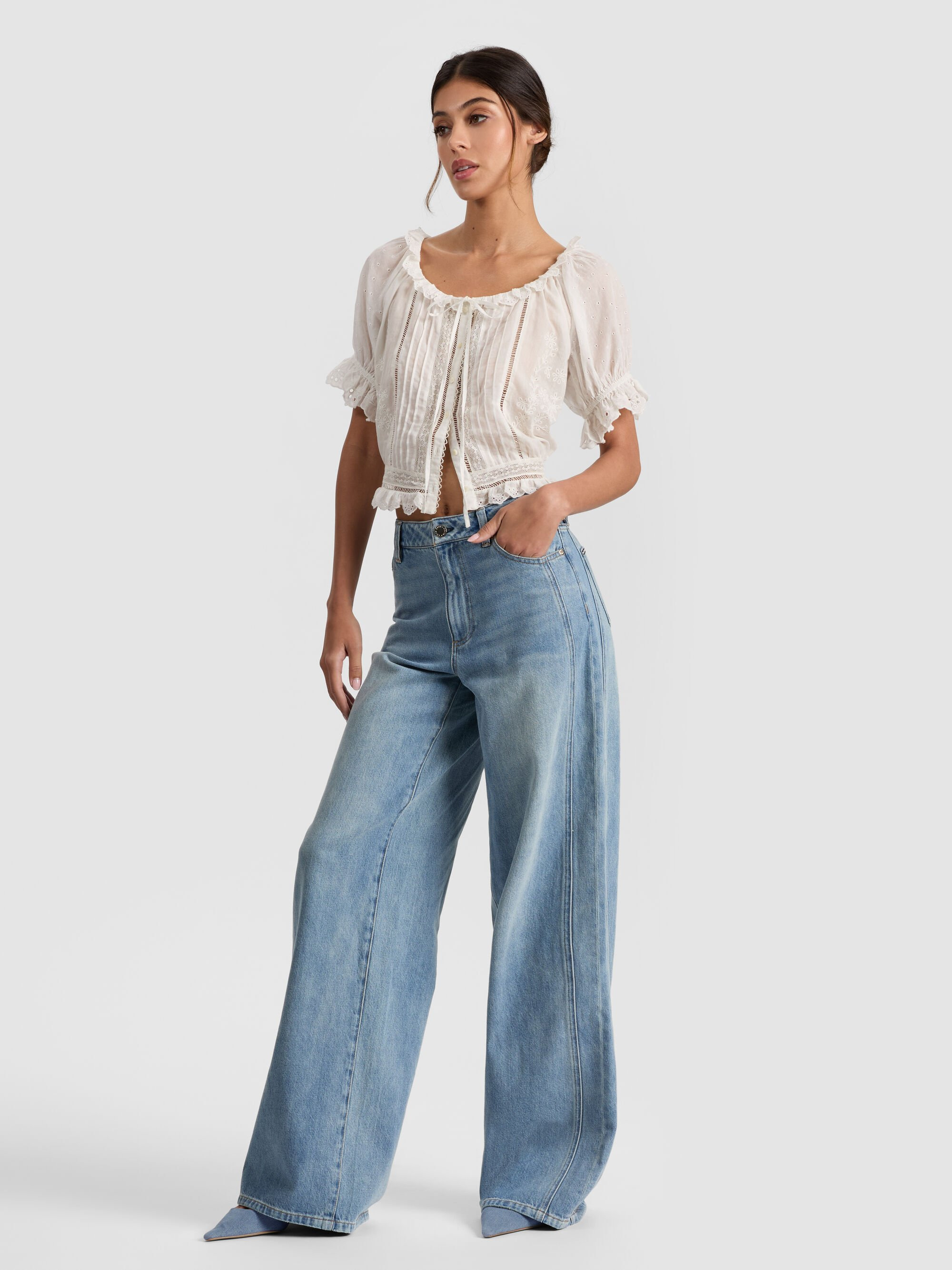 MCLAINE PUFF SLEEVE BLOUSE - 6