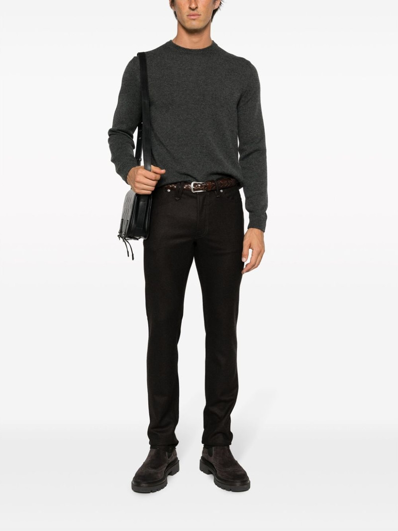 Brioni low-rise slim-fit tapered trousers outlook