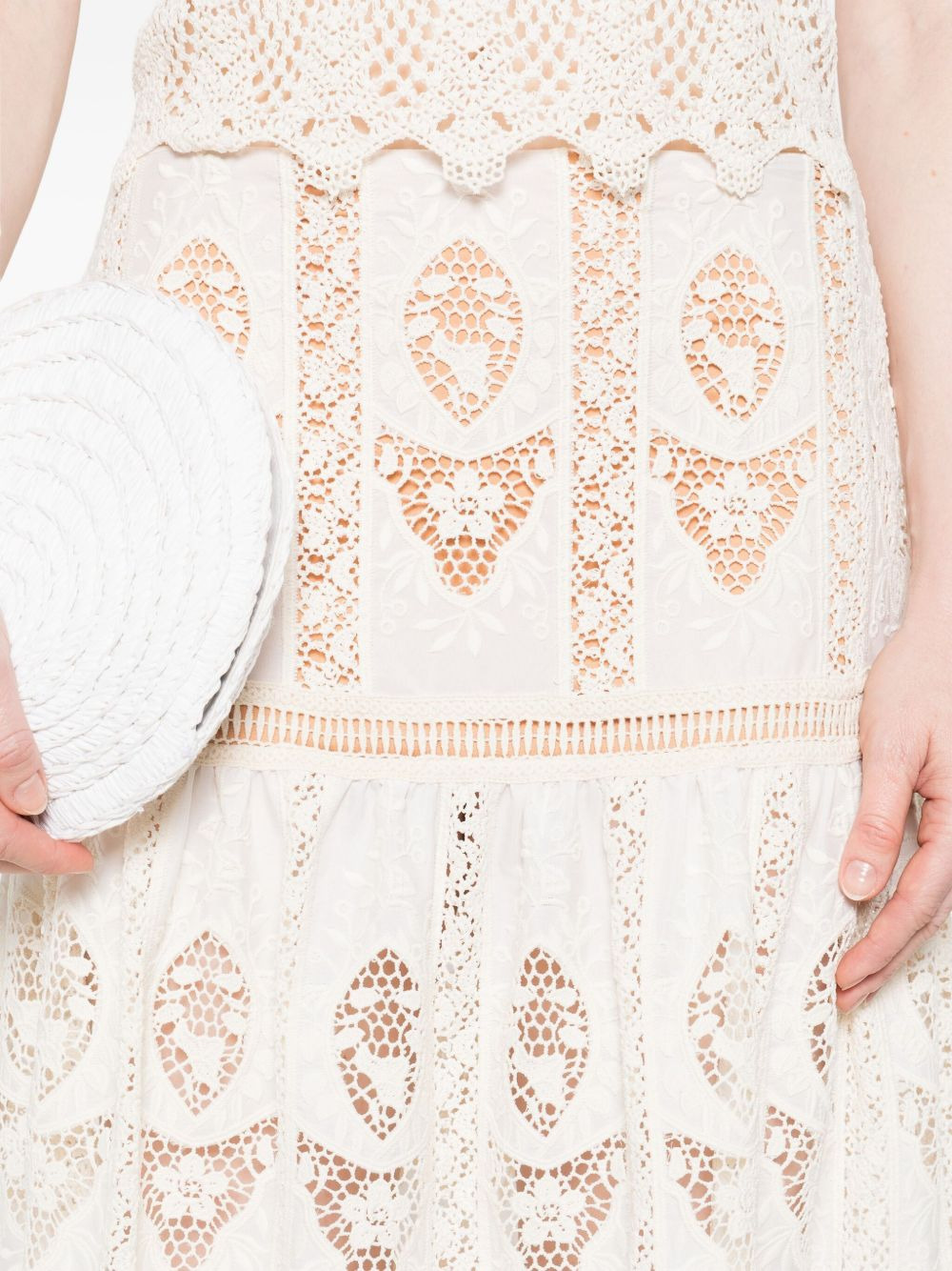 lace tiered maxi skirt - 5