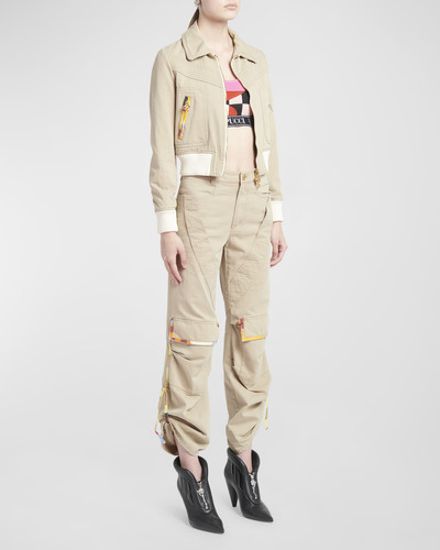 EMILIO PUCCI High-Rise Roll-Hem Straight-Leg Cargo Trousers outlook