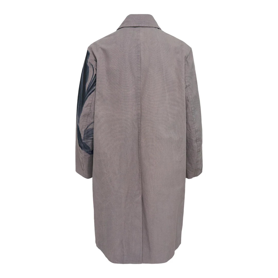 Elbow Shaped Loose Fit Coat - 2