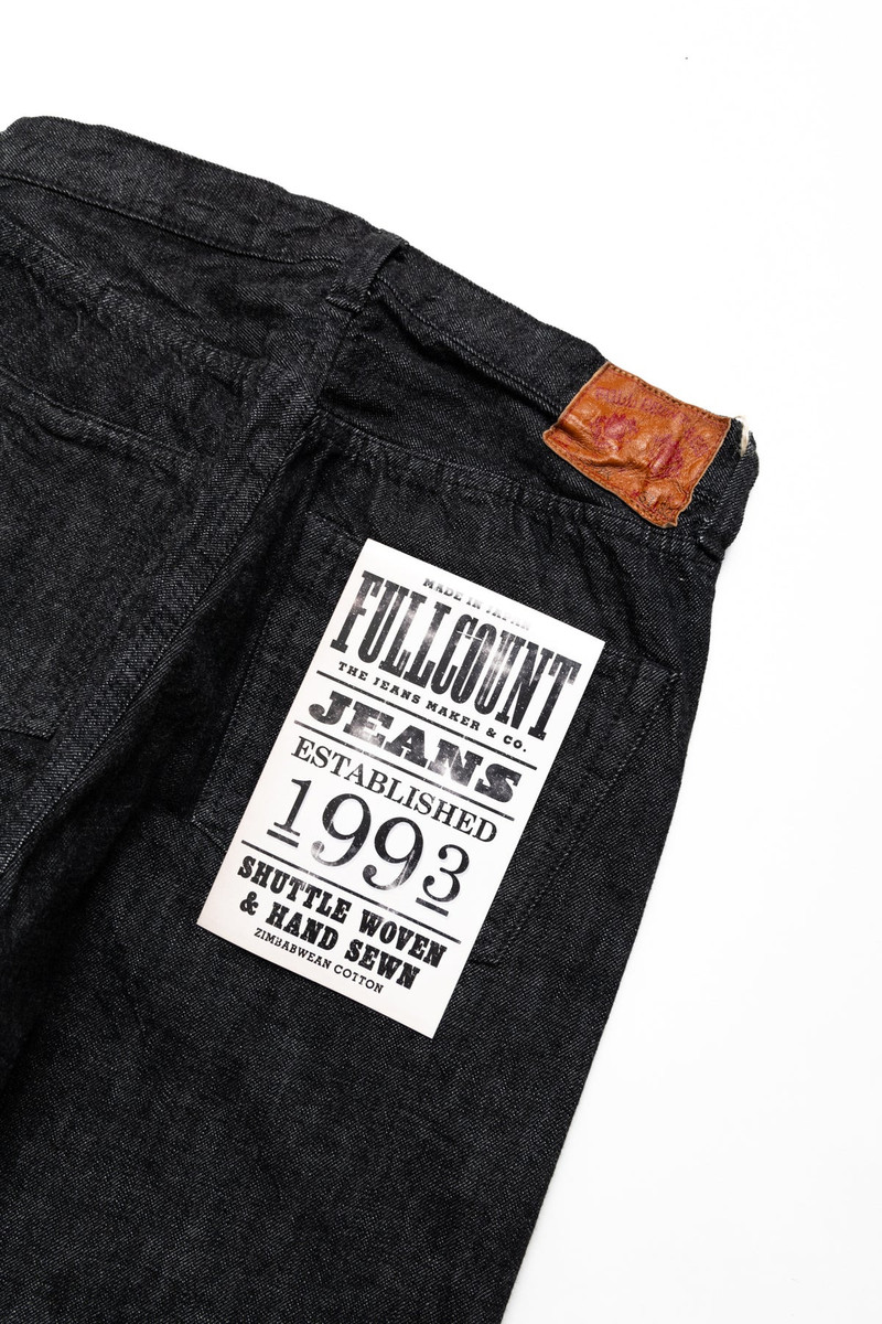 1101BK Straight Black Selvedge Denim 10