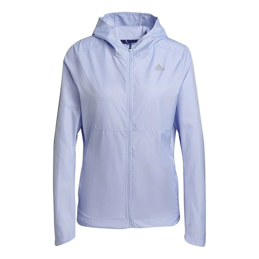 (WMNS) adidas Own The Run Jkt Sports Jacket Purple H31032 - 1