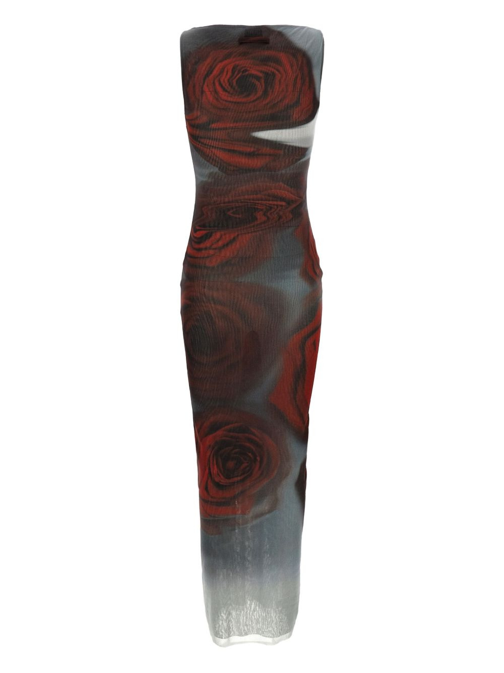 The Long Red Blurry tulle maxi dress - 2