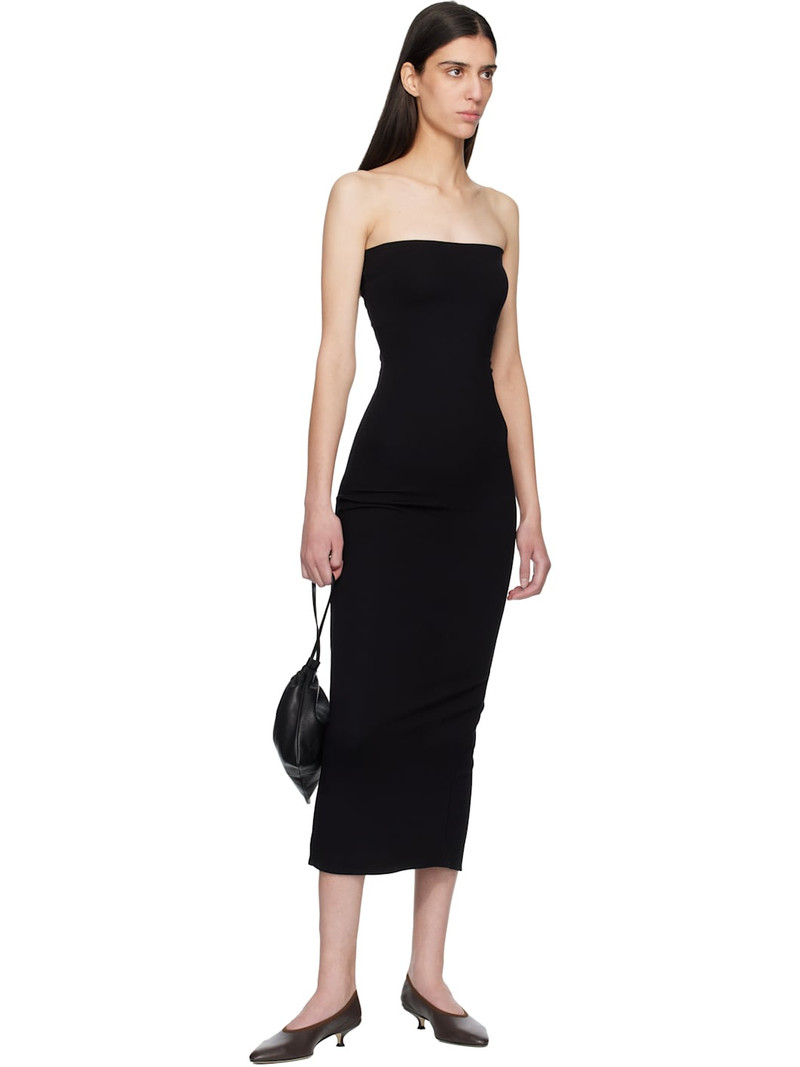 LESET Black Rio Bandeau Midi Dress outlook