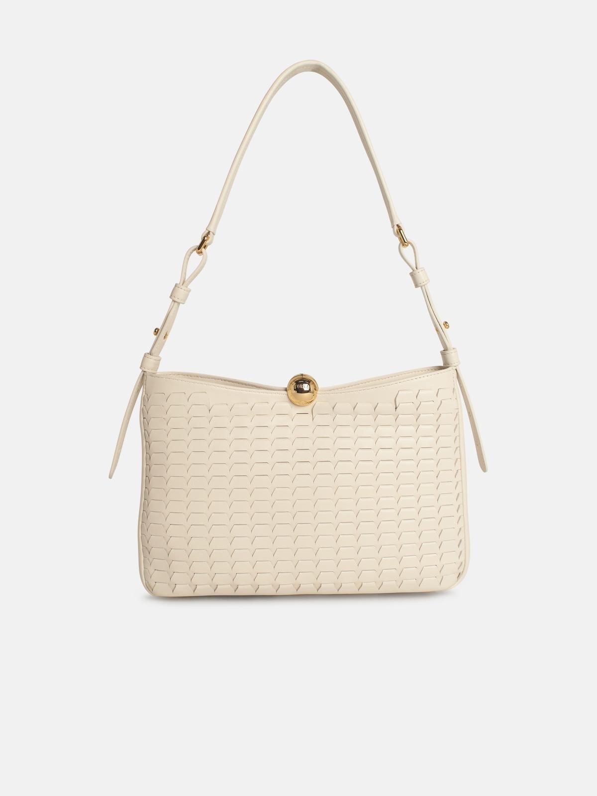 'SFERA SOFT' MEDIUM CROSSBODY BAG IN CREAM LEATHER - 1