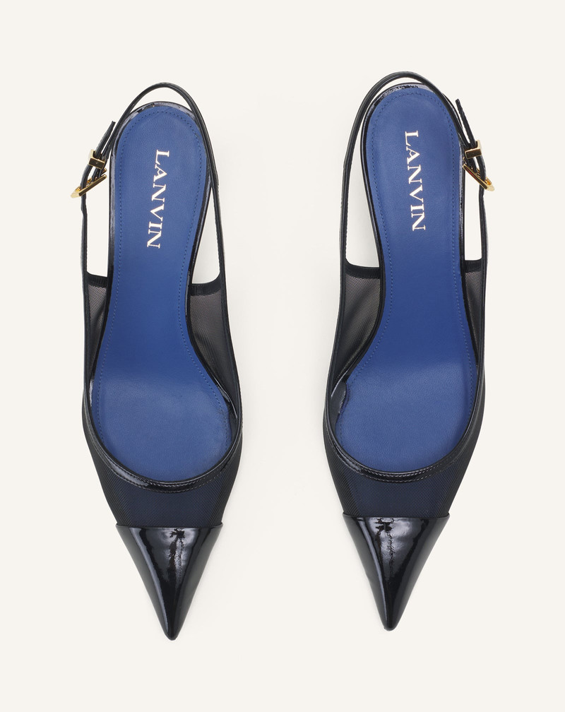 NOCTURNE SLINGBACK IN MESH AND PATENT LEATHER 4