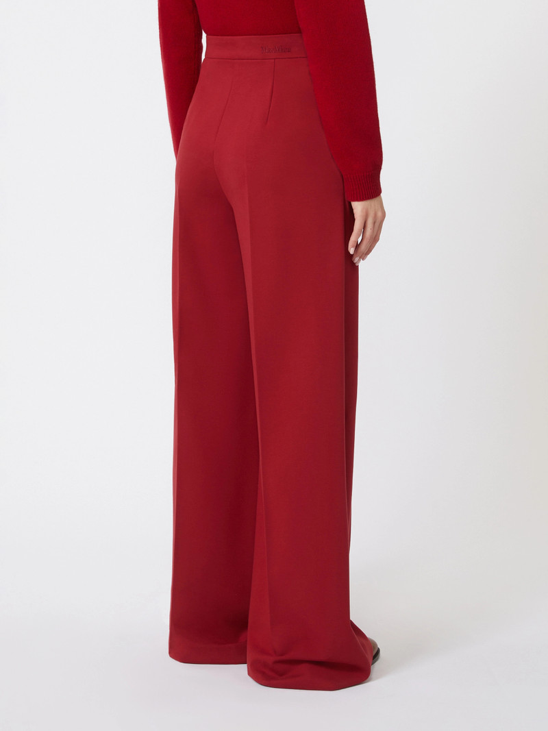 TAVERNA Compact jersey trousers - DARK RED 4