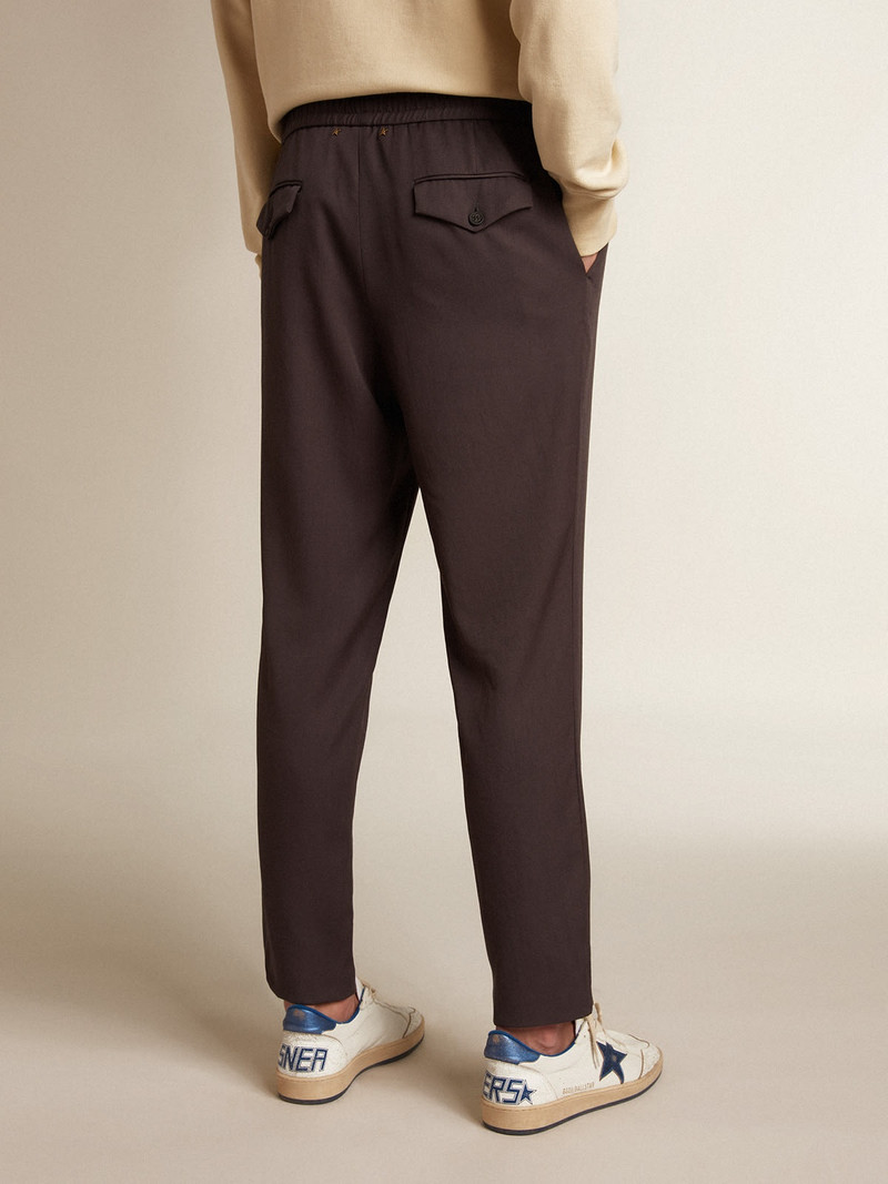 Iron-gray wool joggers 4