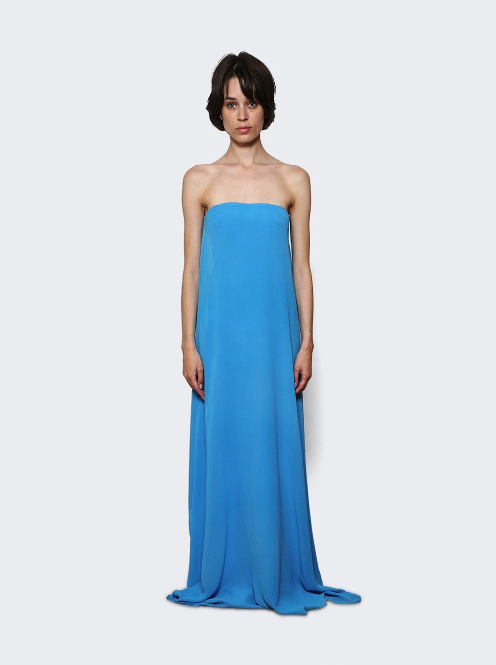 Floating Strapless Gown Boston Blue - 3