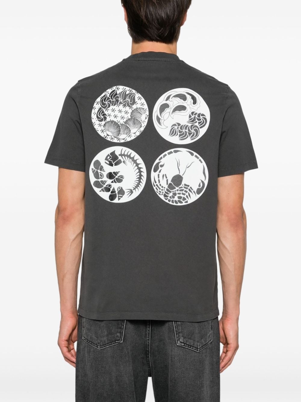 plates-print T-shirt - 4