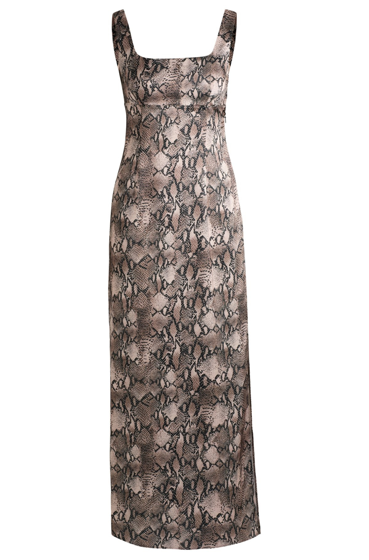 SQUARE-NECK DRESS WITH PYTHON PRINT - 1