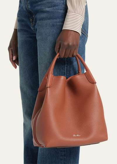 Loro Piana Bale Fine-Grain Leather Crossbody Bag outlook