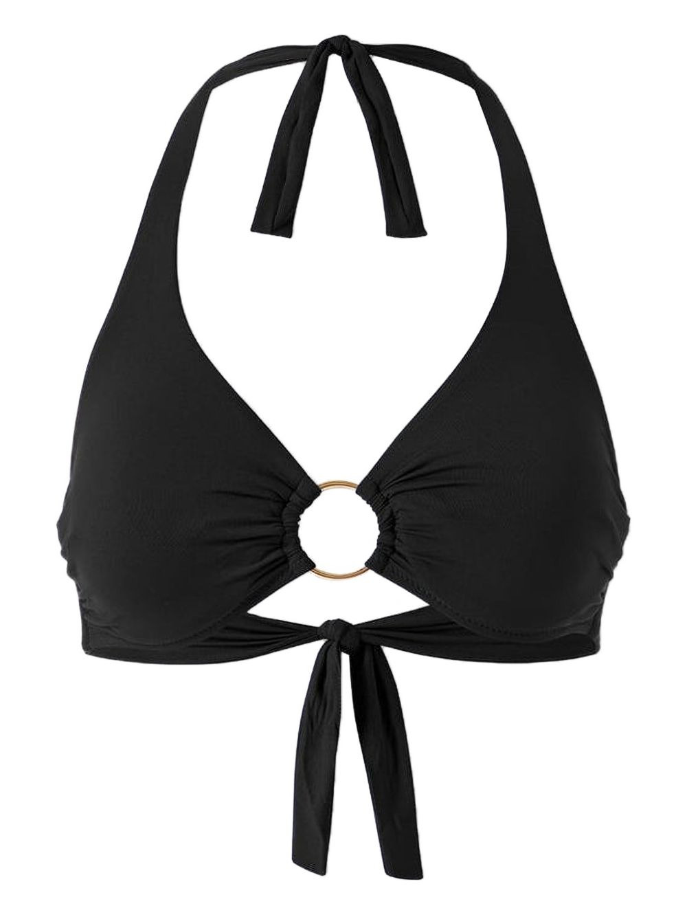 ring-detail halter bikini top - 1