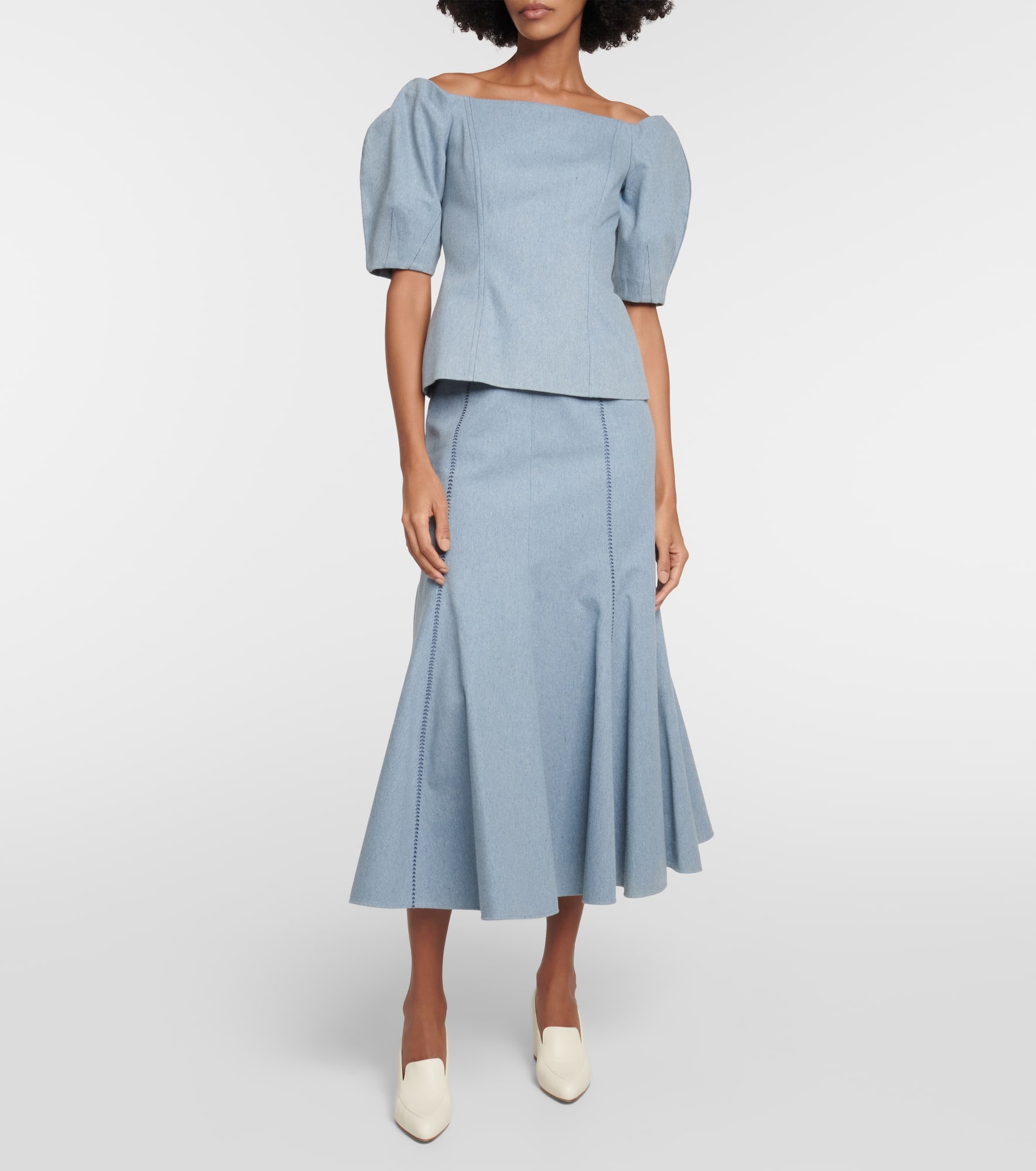 Ellen off-shoulder cotton top - 2