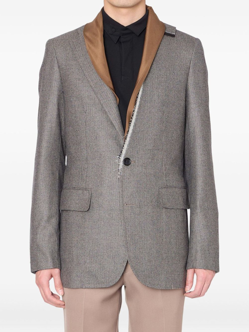 houndstooth frayed-edge blazer 1