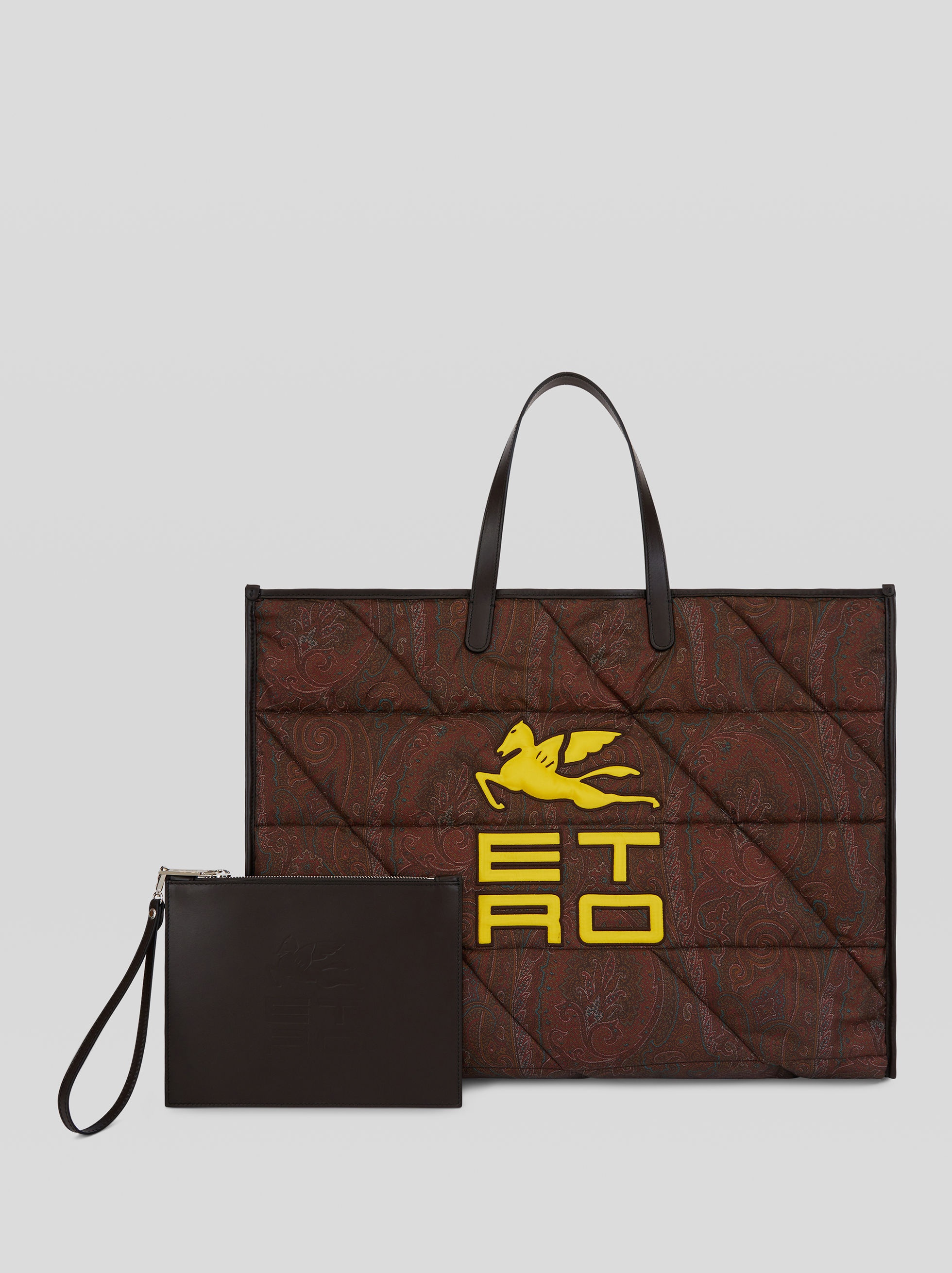 MAXI QUILTED PAISLEY SHOPPING BAG WITH ETRO CUBE LOGO - 3