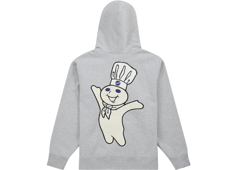Supreme Supreme Doughboy Zip Up Hooded Sweatshirt Heather Grey outlook