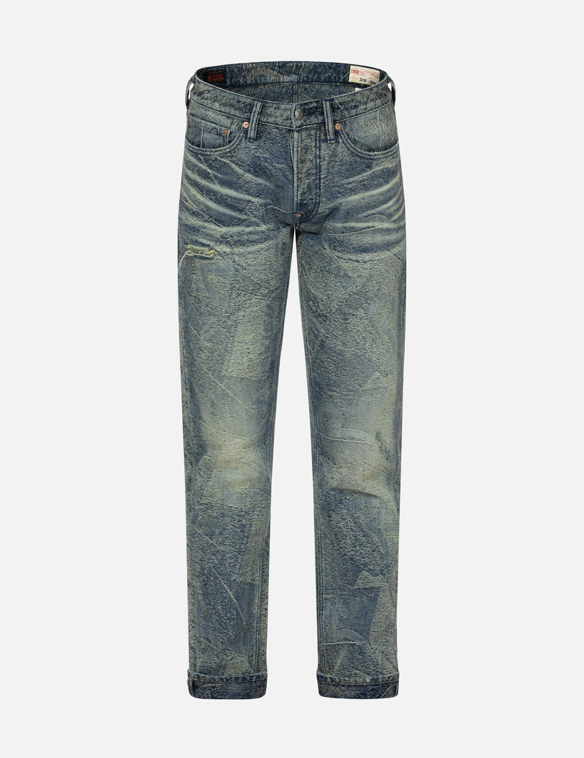 Washed Seagull Embroidery Regular Straight Fit Jeans #2008 - 2