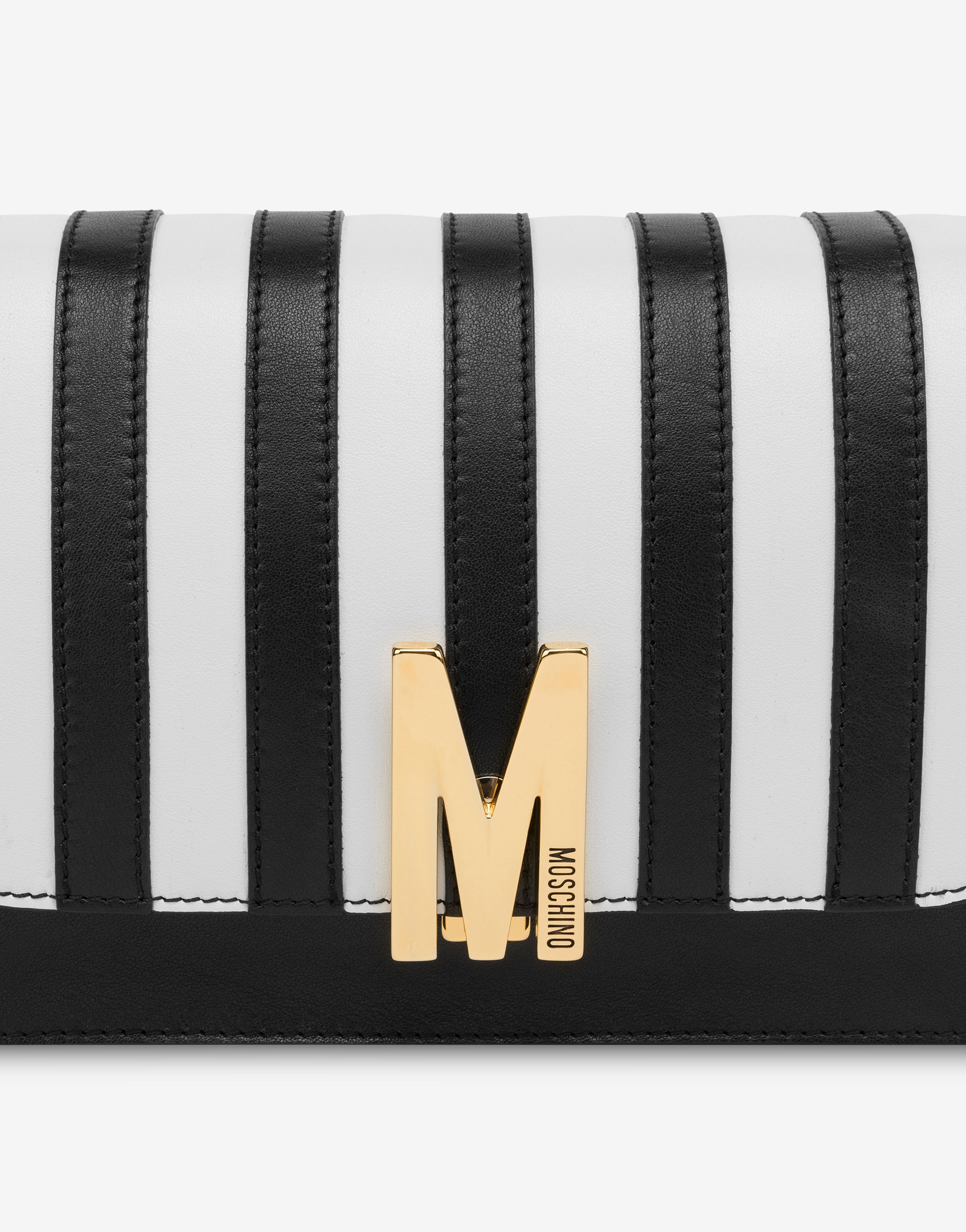 M CALFSKIN STRIPED BAG - 4