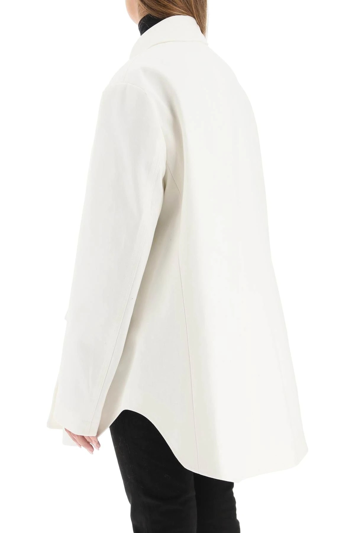 OVERSIZED COTTON SHIRT BLAZER - 4