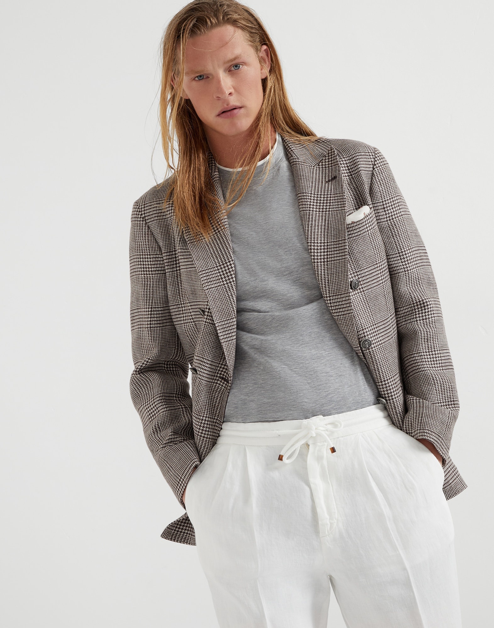 Silk and cotton jersey crew neck T-shirt with faux-layering - 4