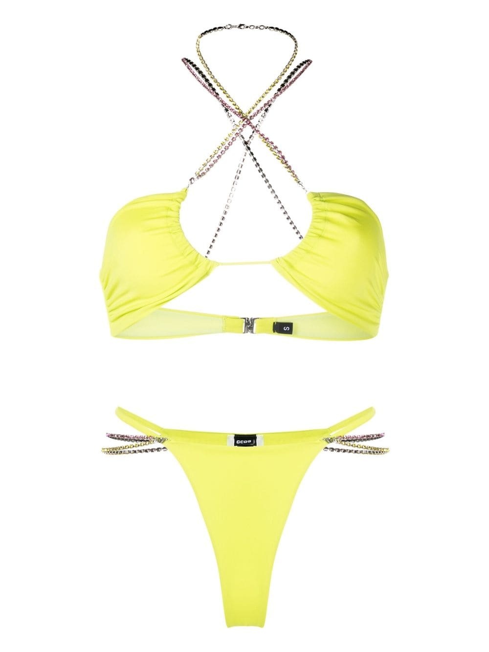 crystal-embellished bikini set - 1