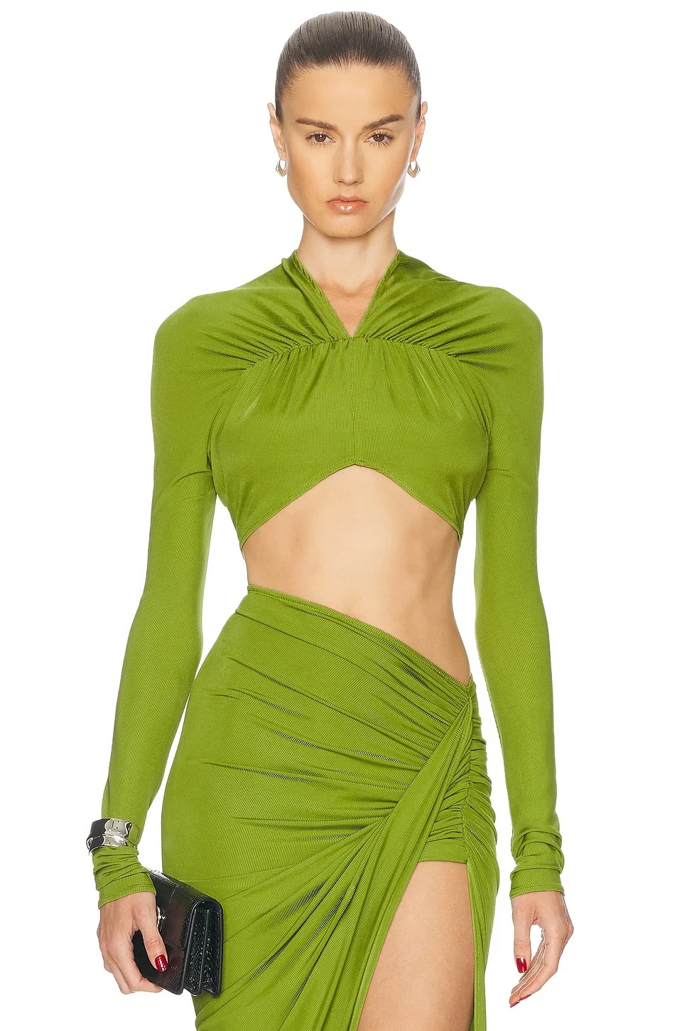 V-Neck Cropped Top - 1