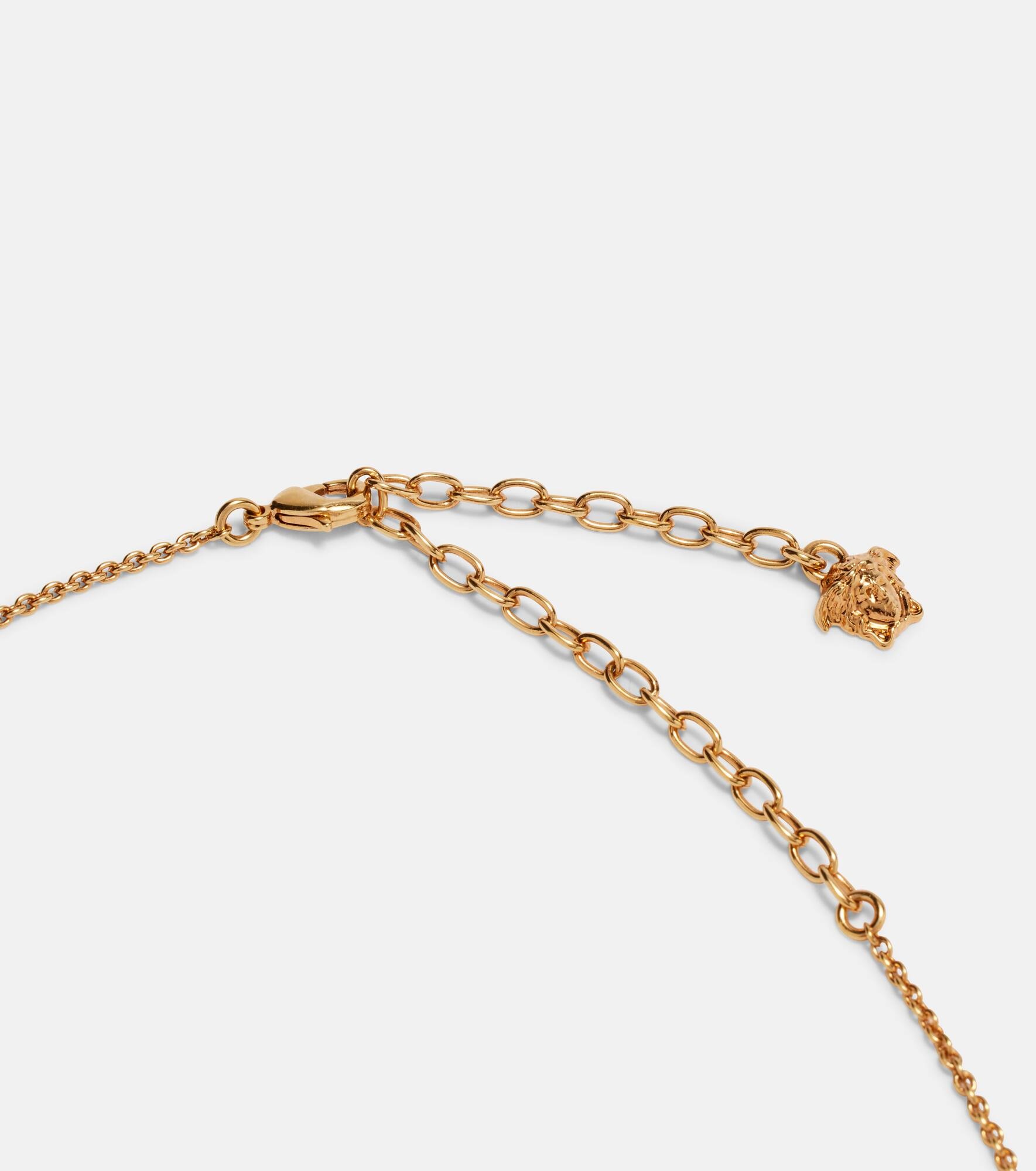 Medusa crystal-embellished charm necklace - 2