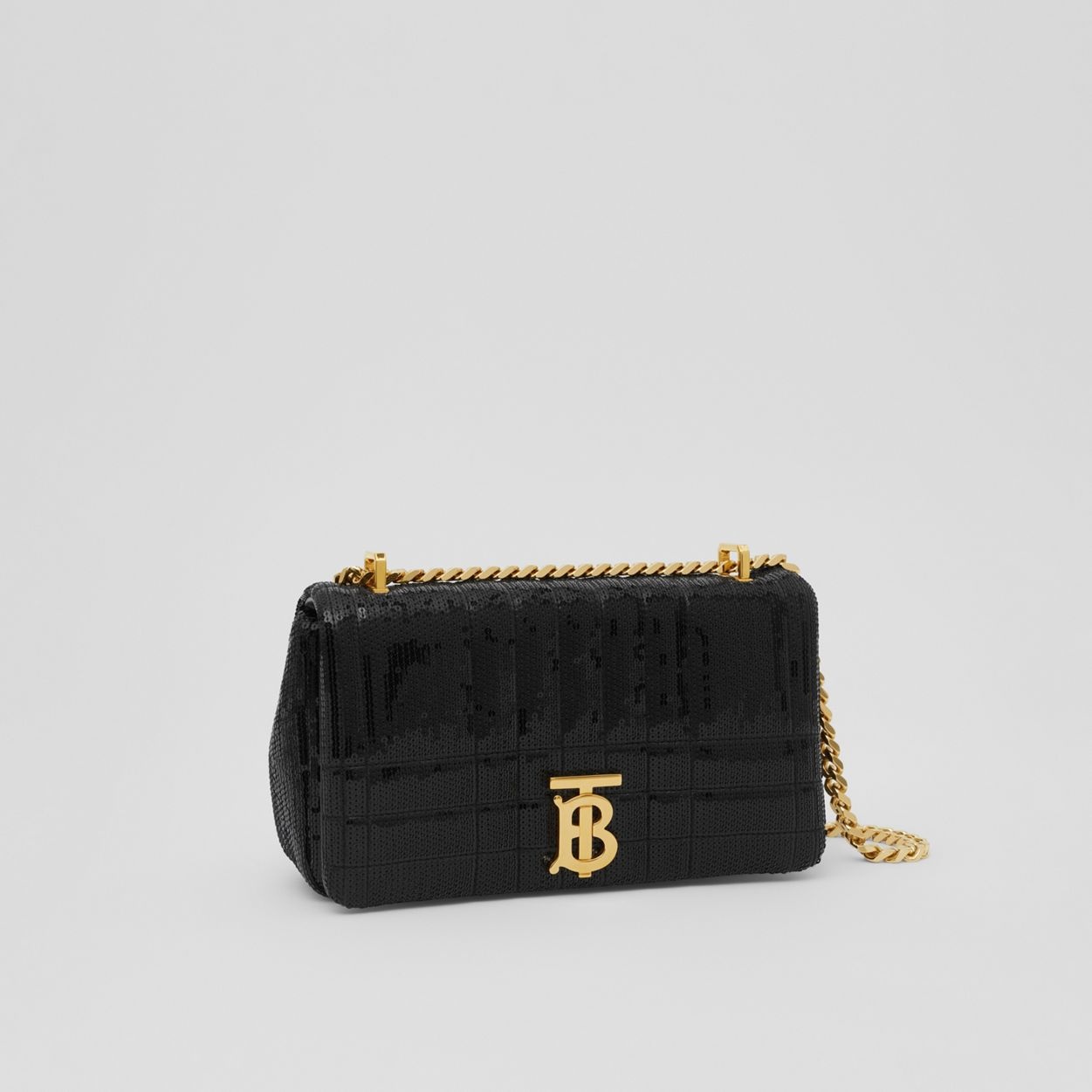 Sequinned Quilted Leather Small Lola Bag - 7
