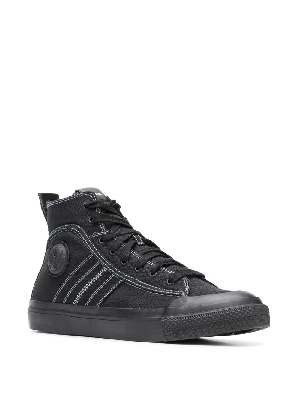 hi-top canvas sneakers - 2