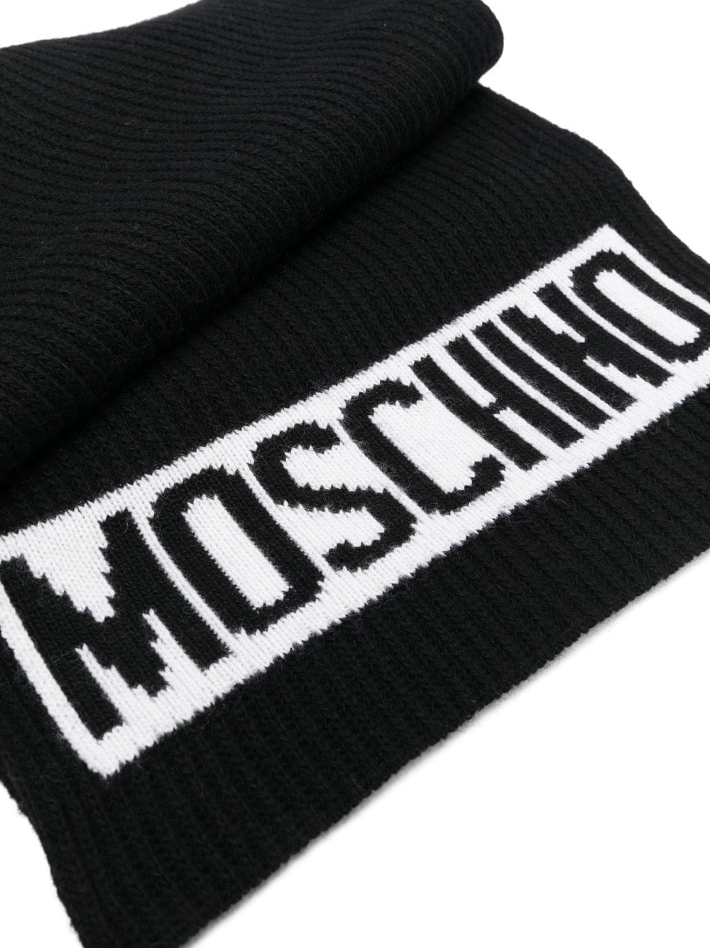 logo-print frayed-edge scarf - 2