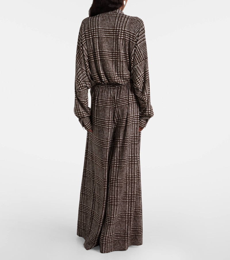 Prince of Wales check wide-leg pants 3