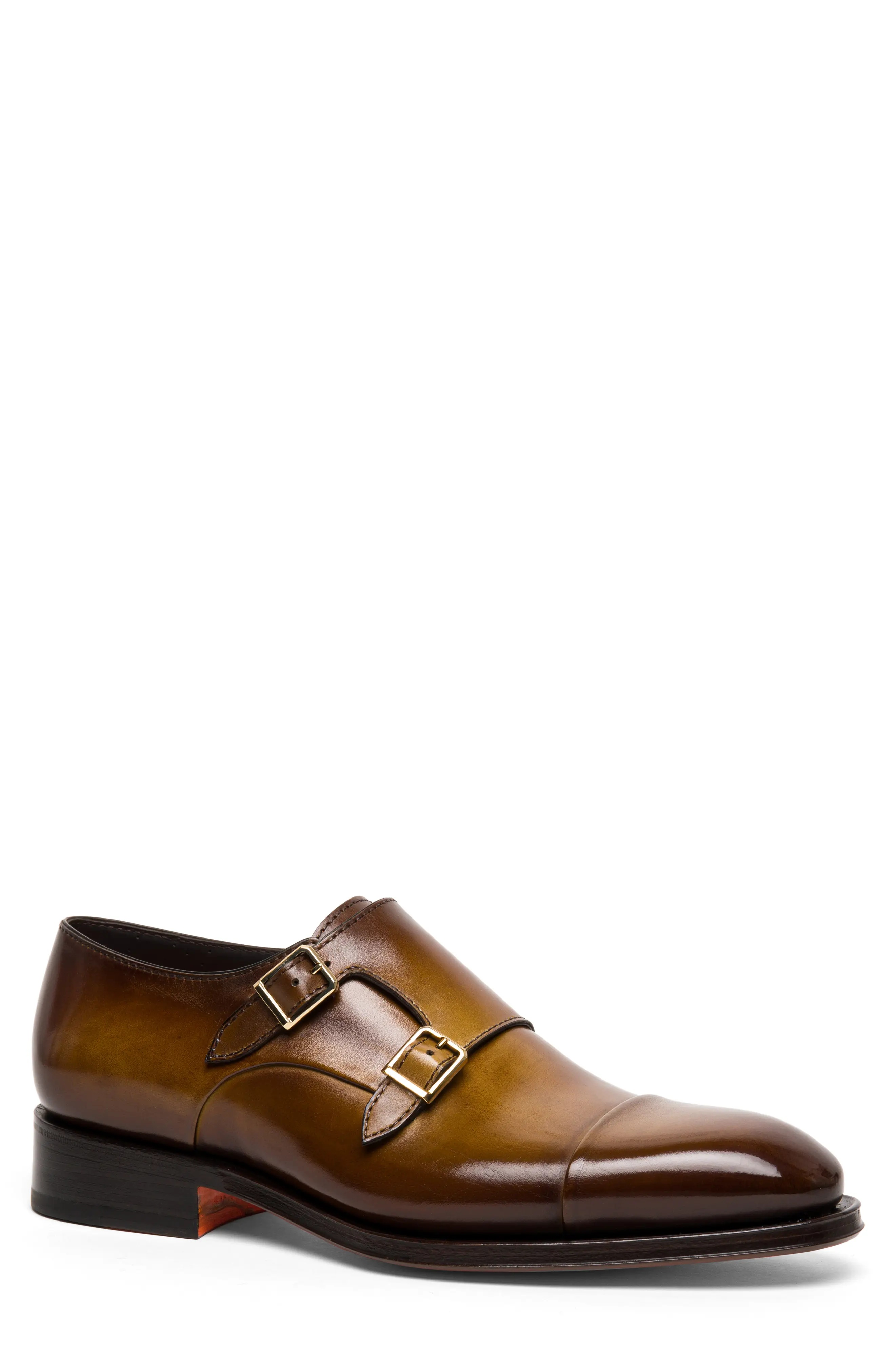 Dithered Double Monk Strap Shoe - 1