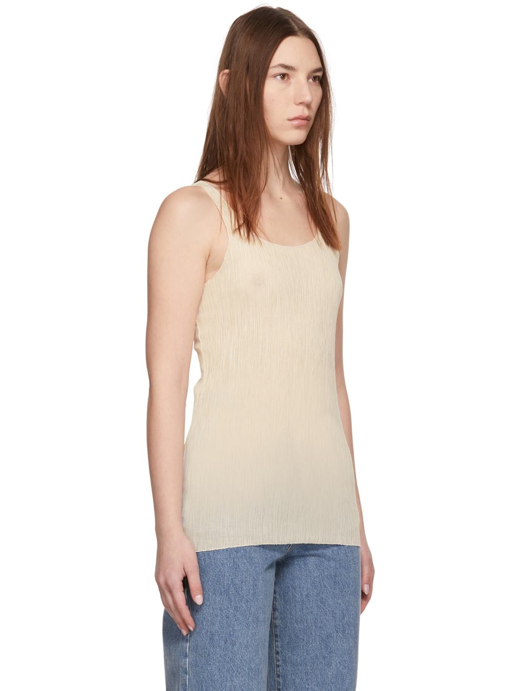 Off-White Crépon Tank Top - 2