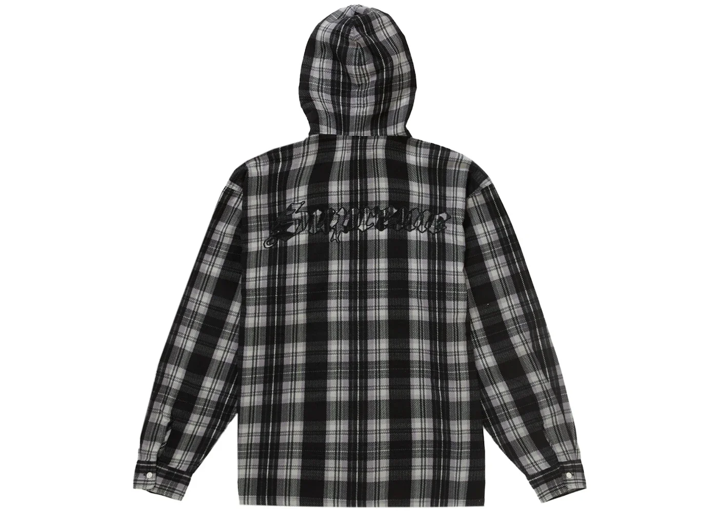 Supreme Supreme Printed Hooded Flannel Shirt Black | REVERSIBLE