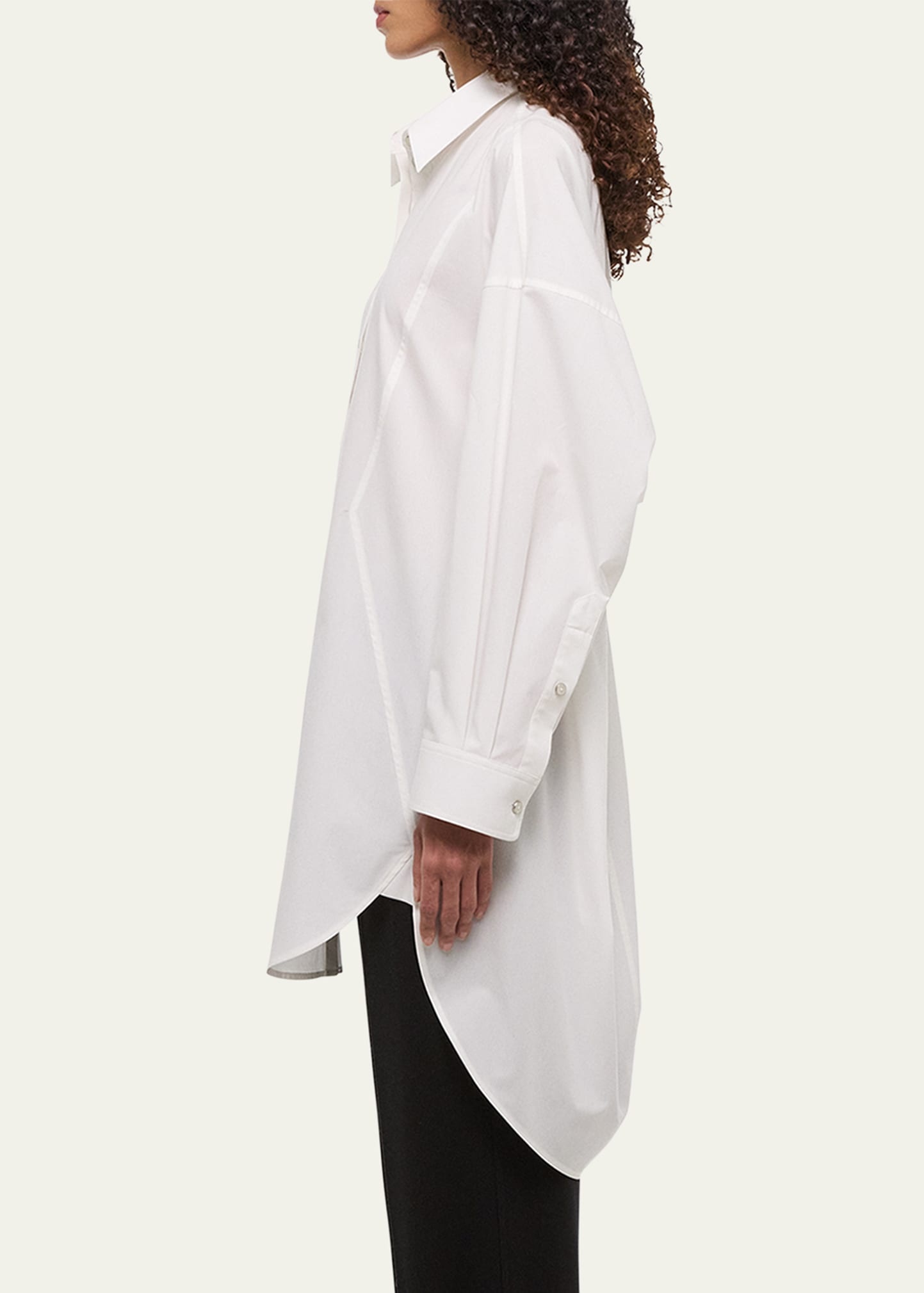 Long-Sleeve Cotton Shirtdress - 4