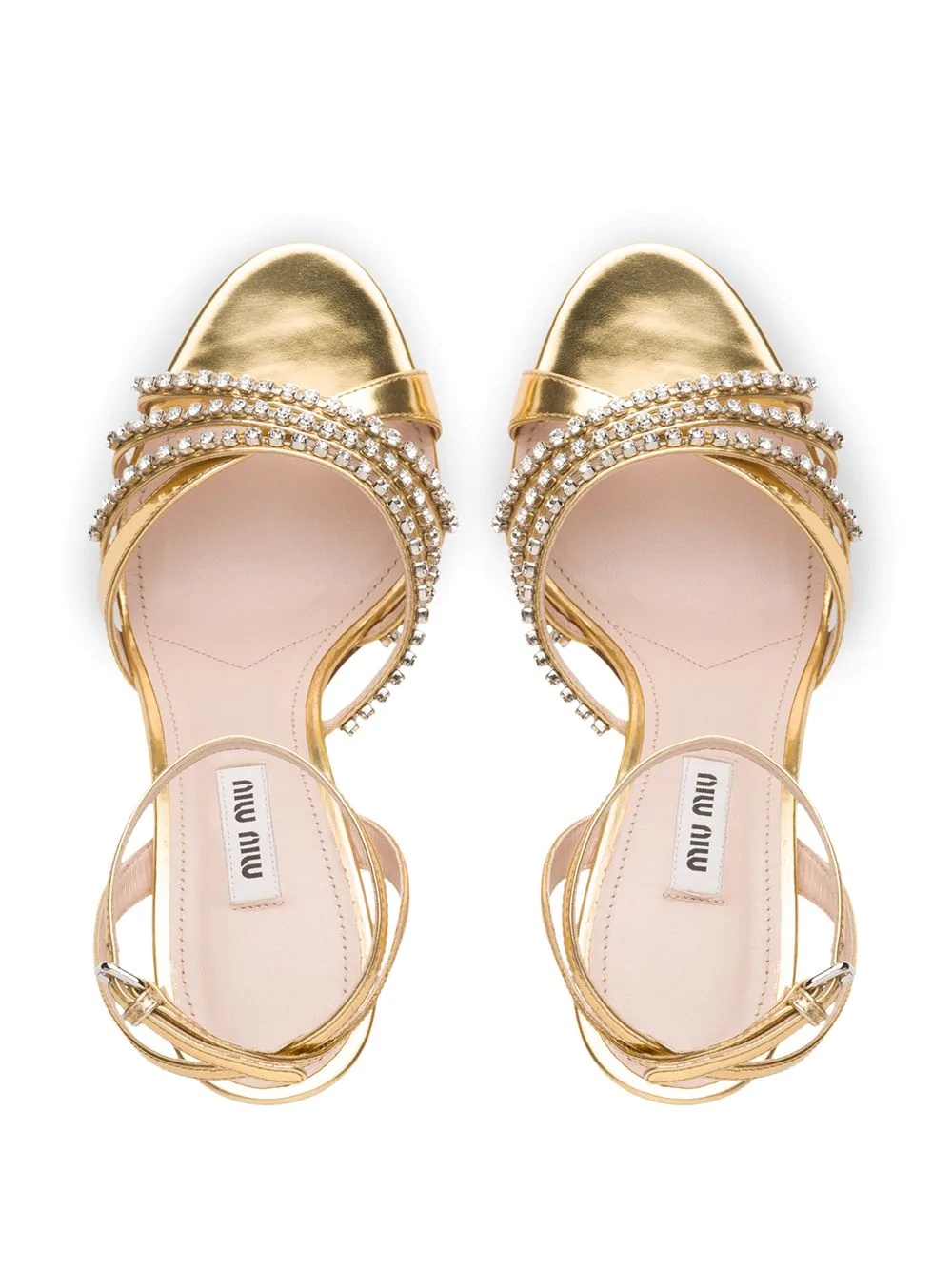 metallic 85mm sandals - 4