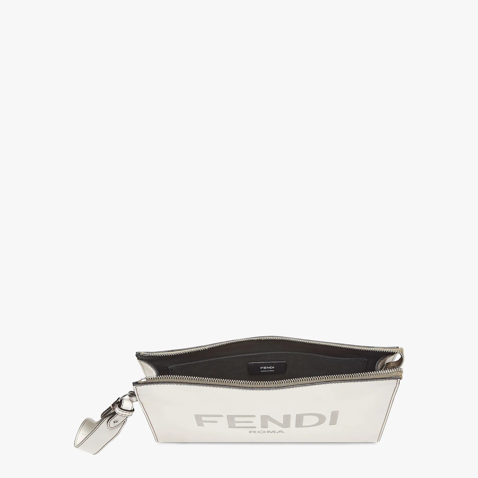 Light gray leather pouch - 4