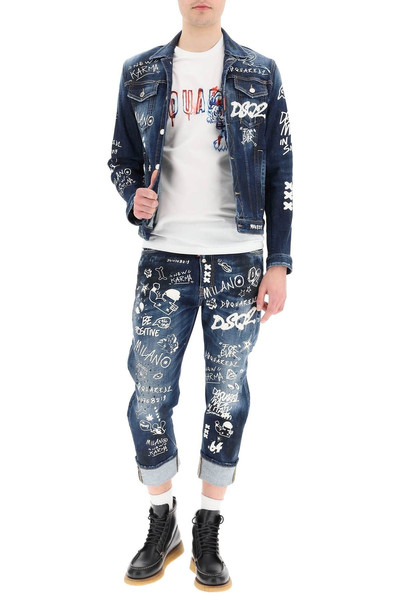 DSQUARED2 GRAFFITI DAN JEAN JACKET outlook