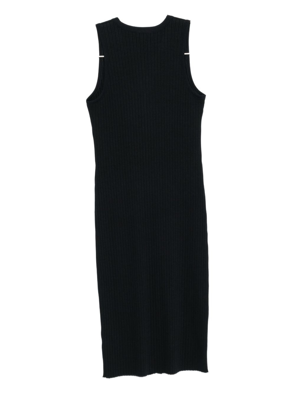 ribbed V-neck dress - 2