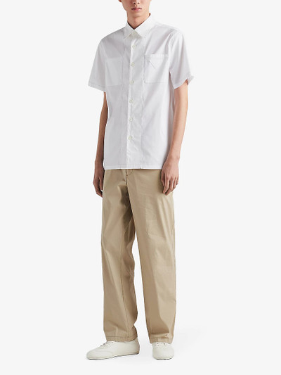 Prada Logo-embellished oversized-fit stretch-cotton shirt outlook