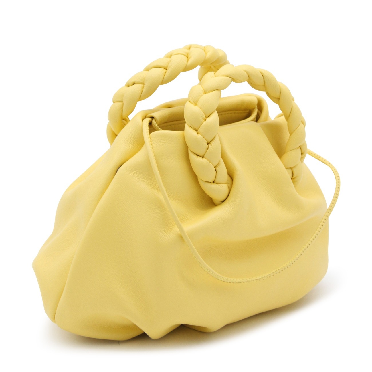 yellow leather bombon handle bag - 2