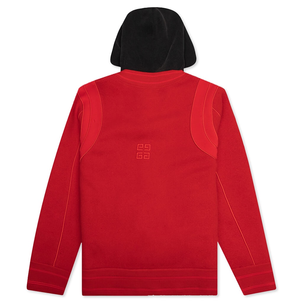 GIVENCHY EMBROIDERED VARSITY JACKET - RED - 2