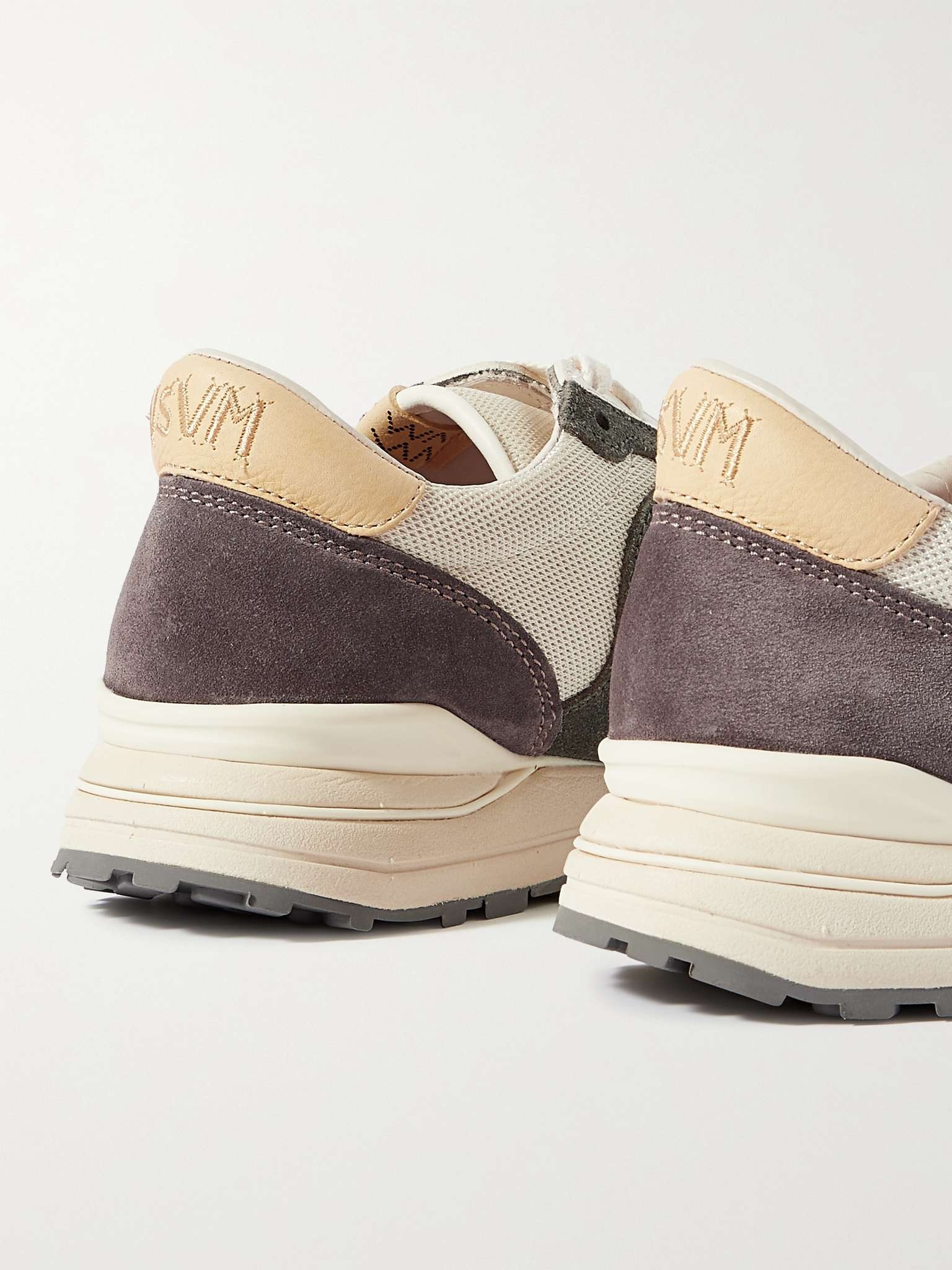 Roland Leather-Trimmed Suede and Mesh Sneakers - 6