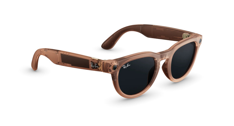 Ray-Ban Ray-Ban Meta Headliner (Gen 2) Matte Transparent Peach Transitions® Grey Lenses outlook