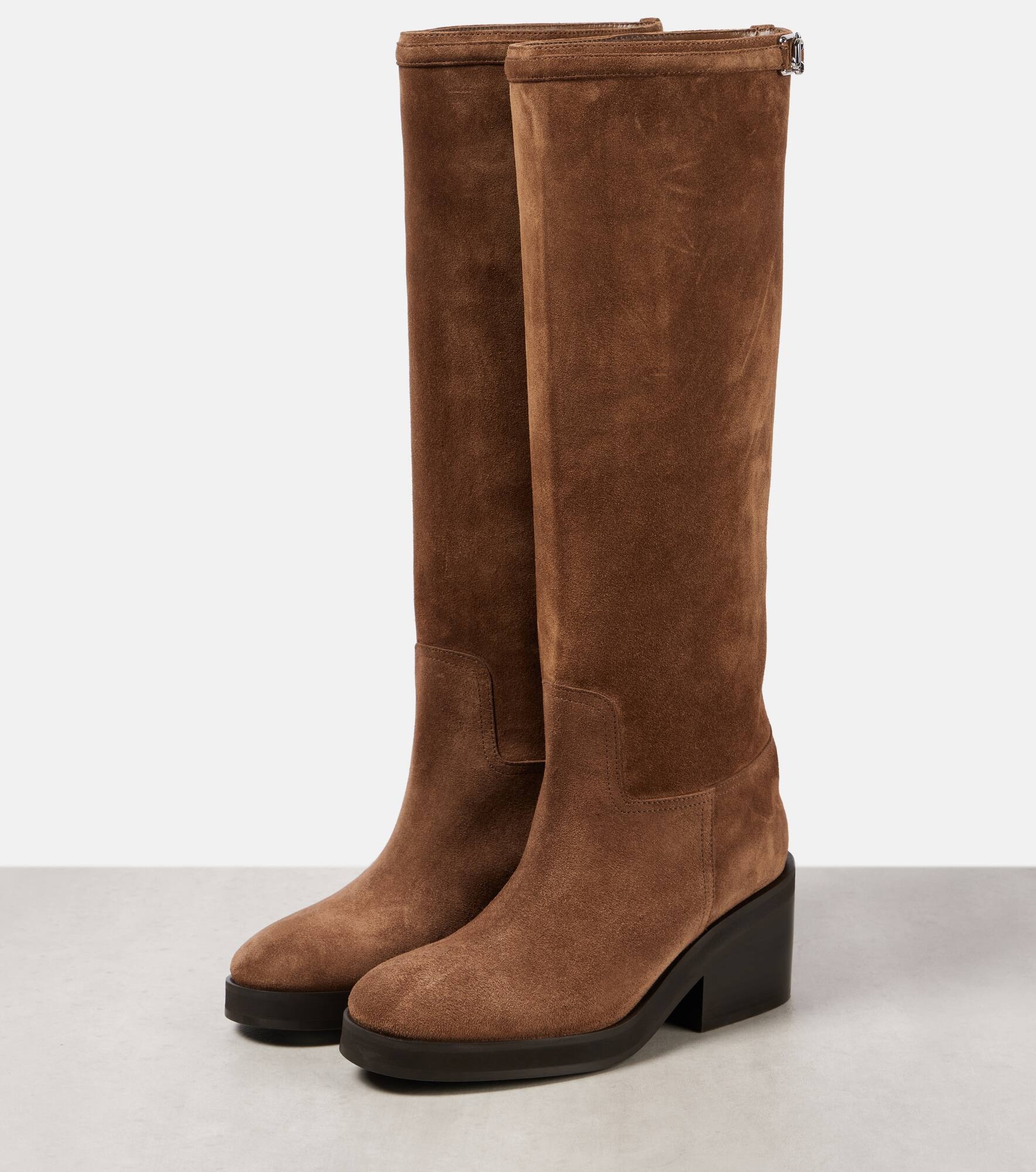 Yasmin suede knee-high boots - 4