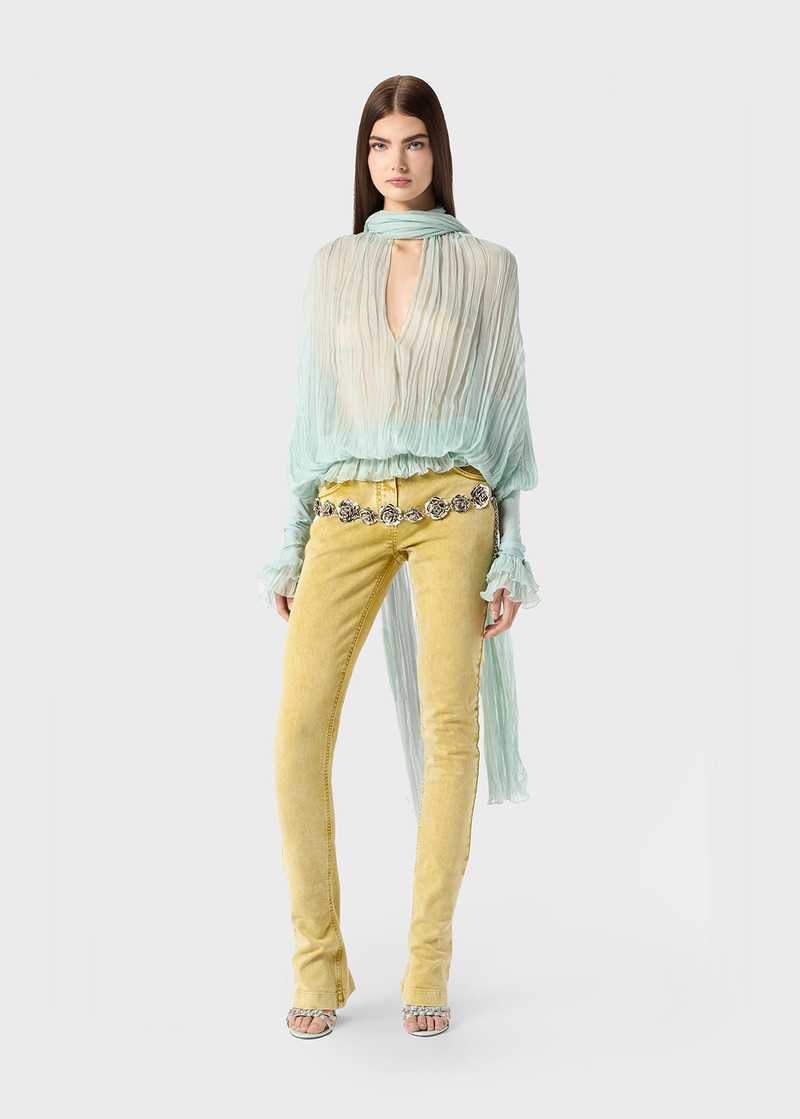 Blumarine COTTON BULL SKINNY JEANS outlook
